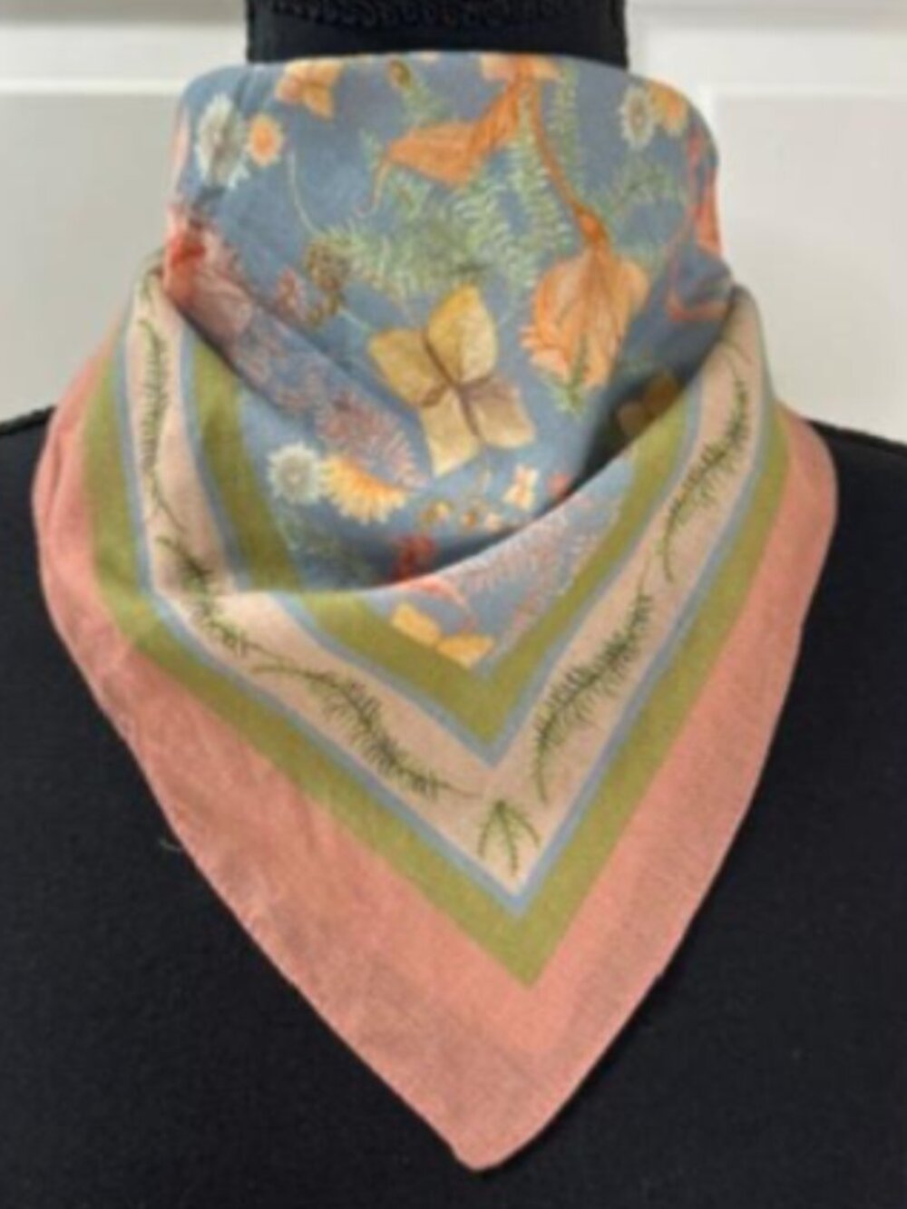 Anthropologie Terrian Watercolor Florals Bandana in Pink Motif - NWOT